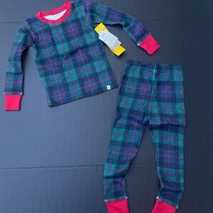 NWT Honest Plaid Kids Pajamas with Red Accents